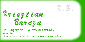 krisztian barcza business card