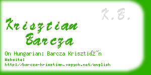 krisztian barcza business card